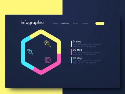 Vector graphic infographics. Template for creating mobile applications, workf Stock Illustration