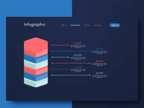 Vector graphic infographics. Template for creating mobile applications, workf Stock Illustration
