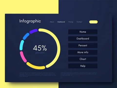 Vector graphic infographics. Template for creating mobile applications, workf Stock Illustration