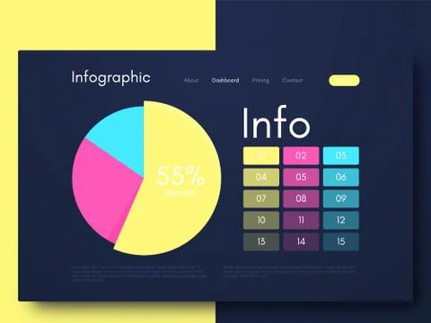 Vector graphic infographics. Template for creating mobile applications, workf Stock Illustration