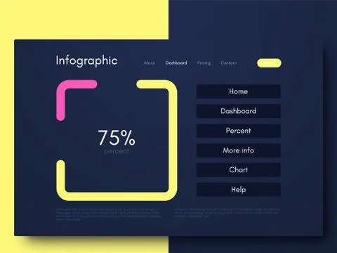 Vector graphic infographics. Template for creating mobile applications, workf Stock Illustration