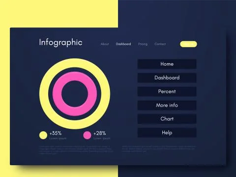 Vector graphic infographics. Template for creating mobile applications, workf Stock Illustration