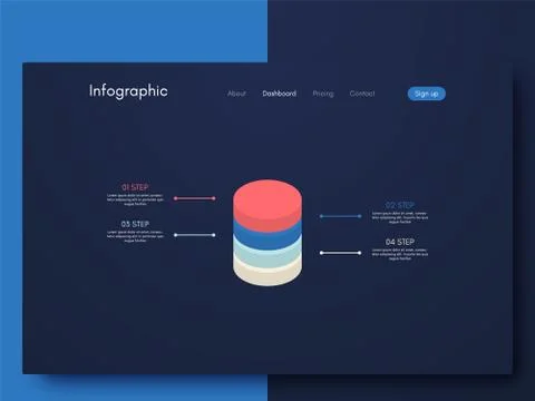 Vector graphic infographics. Template for creating mobile applications, workf Stock Illustration