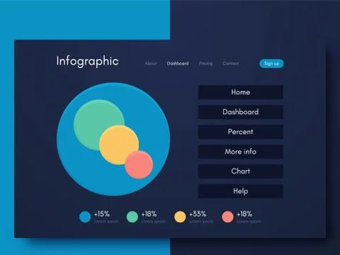 Vector graphic infographics. Template for creating mobile applications, workf Stock Illustration