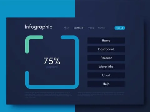 Vector graphic infographics. Template for creating mobile applications, workf Stock Illustration