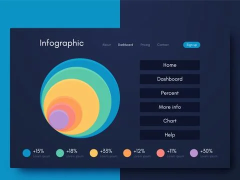 Vector graphic infographics. Template for creating mobile applications, workf Stock Illustration