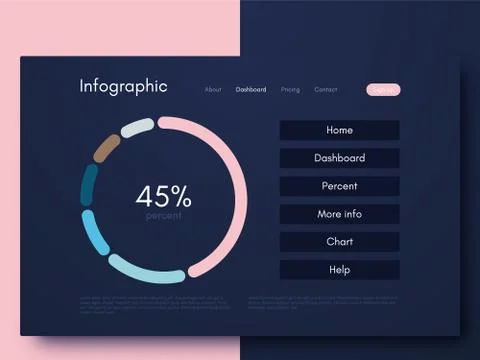 Vector graphic infographics. Template for creating mobile applications, workf Stock Illustration