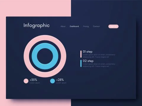 Vector graphic infographics. Template for creating mobile applications, workf Stock Illustration