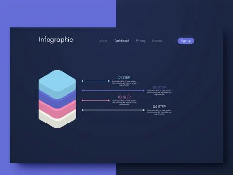 Vector graphic infographics. Template for creating mobile applications, workf Stock Illustration