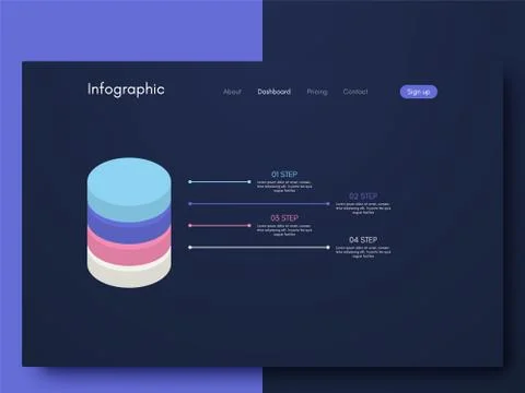 Vector graphic infographics. Template for creating mobile applications, workf Stock Illustration