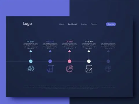 Vector graphic infographics. Template for creating mobile applications, workf Stock Illustration