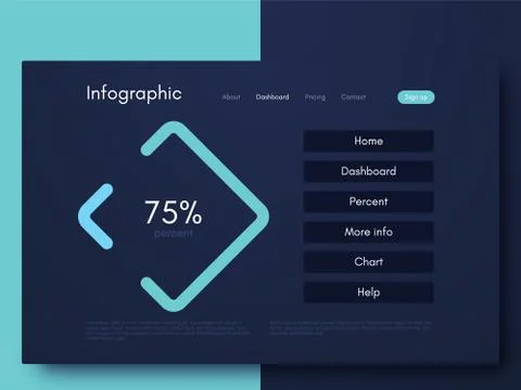 Vector graphic infographics. Template for creating mobile applications, workflow 스톡 일러스트