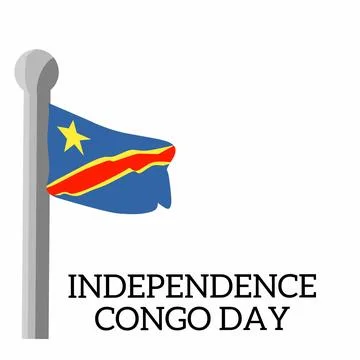 Vector graphic of international independence congo day Illustrazione stock
