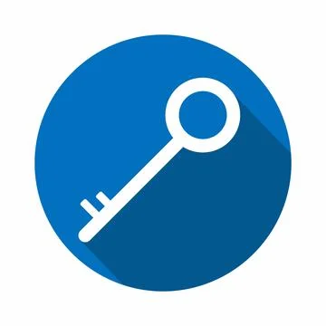 Vector Graphic of Key - Flat Style - simple illustration. Editable stroke. De Stockillustratie