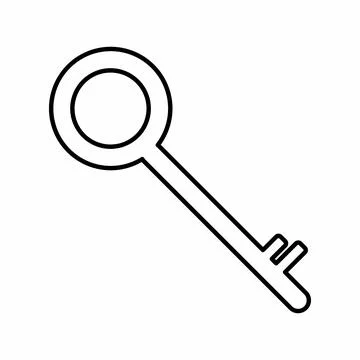 Vector Graphic of Key - Line Style - simple illustration. Editable stroke. De Stockillustratie