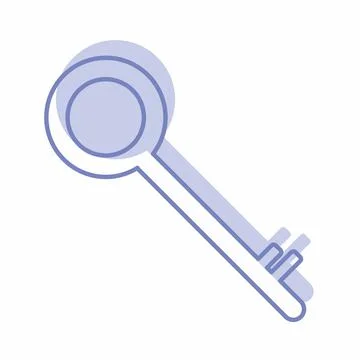 Vector Graphic of Key - Twins Style - simple illustration. Editable stroke. D Stockillustratie