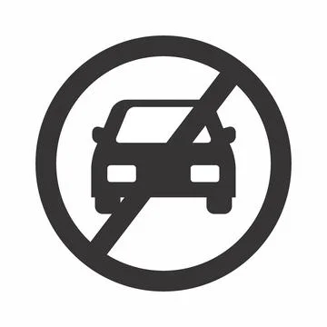 Vector Graphic of No Parking - Black Style - simple illustration. Editable st Stock Illustration