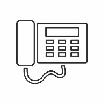 Vector Graphic of Phone - Line Style - simple illustration. Editable stroke.  Stock Illustration