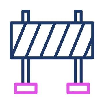 Vector Graphic of Roadblock Construction Barrier Illustrazione stock