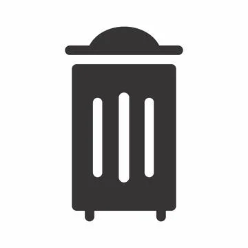 Vector Graphic of Rubbish Bin - Black Style - simple illustration. Editable s Illustrazione stock