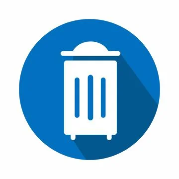 Vector Graphic of Rubbish Bin - Flat Style - simple illustration. Editable st Illustrazione stock