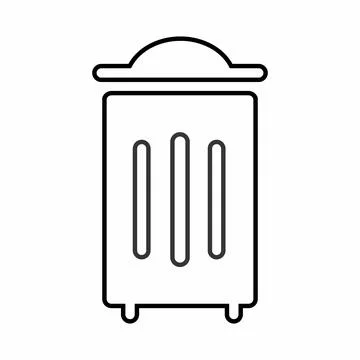 Vector Graphic of Rubbish Bin - Line Style - simple illustration. Editable st Illustrazione stock