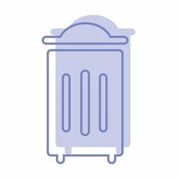 Vector Graphic of Rubbish Bin - Twins Style - simple illustration. Editable s Illustrazione stock