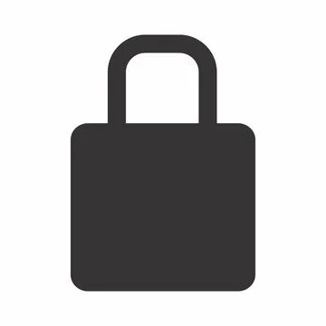 Vector Graphic of Secure - Black Style - simple illustration. Editable stroke Stock Illustration