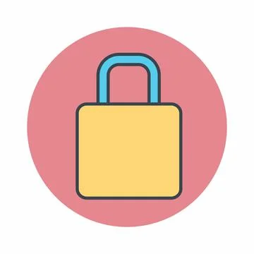 Vector Graphic of Secure - Color Mate Style - simple illustration. Editable s Stock Illustration