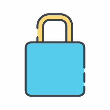Vector Graphic of Secure - Line Cut Style - simple illustration. Editable str Stock Illustration
