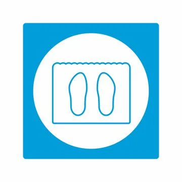 Vector Graphic of Shoe Mat - White Moon Style - simple illustration. Editable 스톡 일러스트