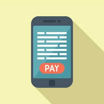 Vector graphic of a smartphone displaying a payment interface with a pay button Illustrazione stock