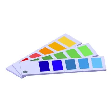 Vector graphic of a swatch book with an array of colorful samples Ilustración de archivo