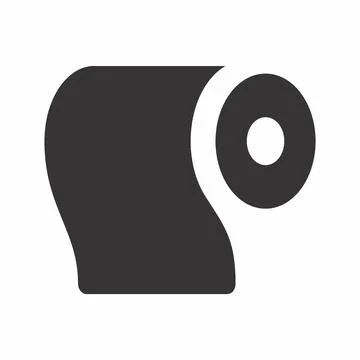Vector Graphic of Tissue Roll - Black Style Stock Illustration