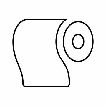 Vector Graphic of Tissue Roll - Line Style - Can be used in web and mobile.de Stock Illustration