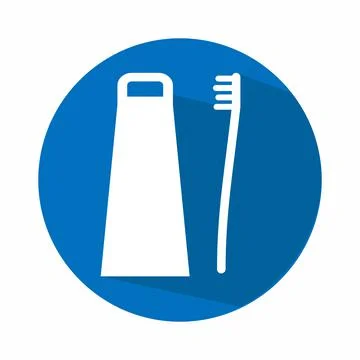 Vector Graphic of - Toothbrush and Toothpaste - Flat Style Stock Illustration