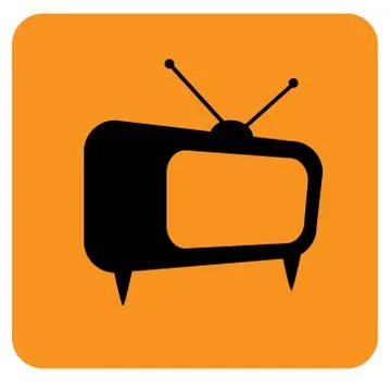 Vector. Graphic tv icon. Flat design. Isolated illustration. Suitable for app Stock Illustration