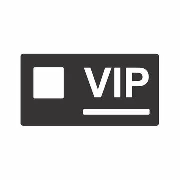 Vector Graphic of VIP Card - Black Style - simple illustration. Editable stro Illustrazione stock