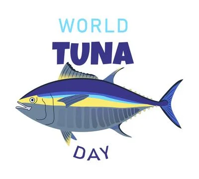 Vector graphic of world tuna day. Stock Illustration