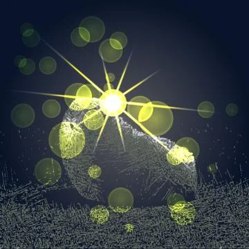 Vector graphics black background stone flare with space for text Illustrazione stock