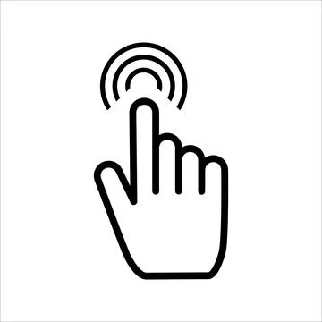 Vector graphics. Click pointer icon. 스톡 일러스트