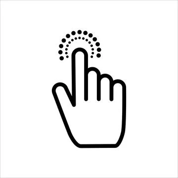 Vector graphics. Click pointer icon. Illustrazione stock