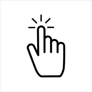 Vector graphics. Click pointer icon. イラスト素材