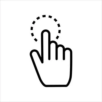 Vector graphics. Click pointer icon. Stock Illustration