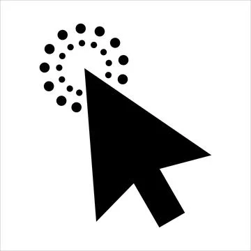 Vector graphics. Click pointer icon. Illustrazione stock