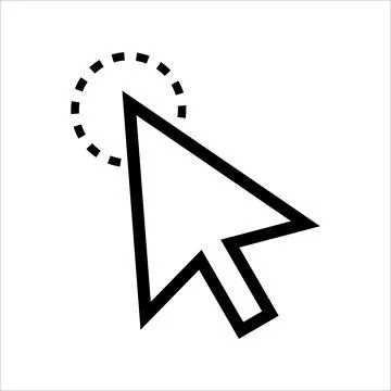 Vector graphics. Click pointer icon. Stock Illustration