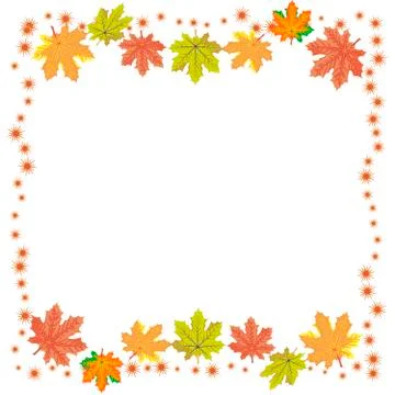 Vector graphics clipart Maple Leaf Frame Stock Illustration