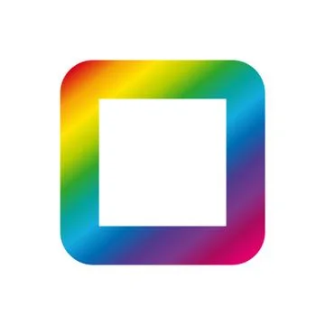 Vector graphics. color square icon, gradient. white background for blank copy Stock Illustration