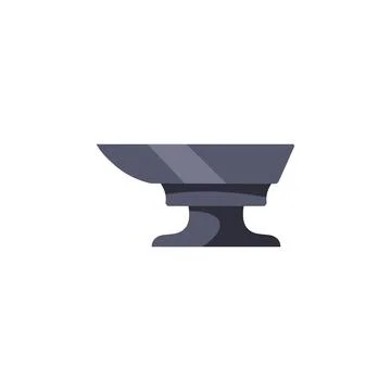 Vector graphics depicting a blacksmithing tool steel anvil isolated on a white Illustrazione stock