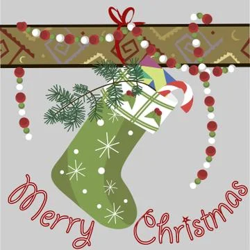 Vector graphics elegant Merry Christmas Card Stock Illustration